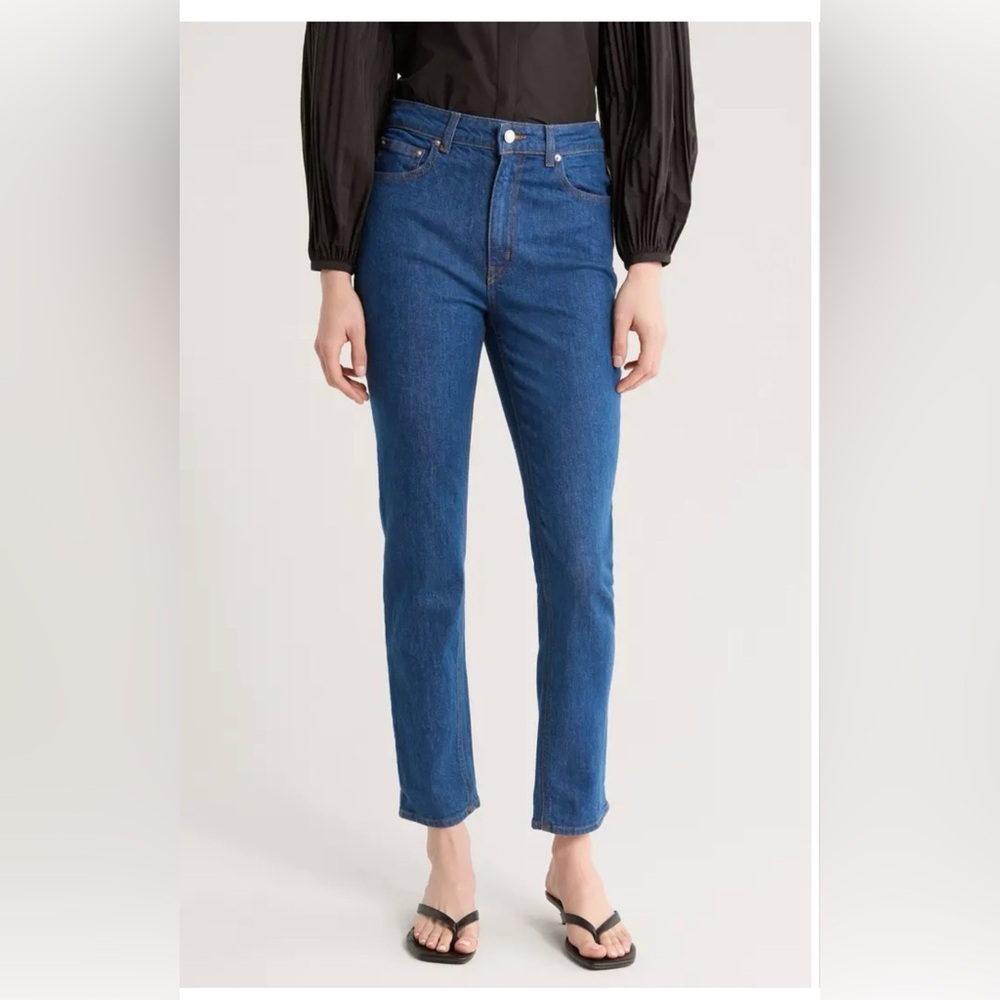 Derek Lam 10 Crosby Eden Hi Waist Dark Blue Slim Jeans Size 24 NWT